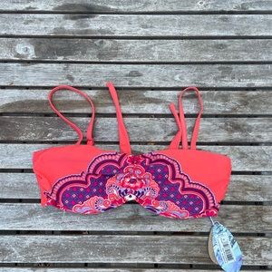Prana Paisley D cup Convertible Bikini Top